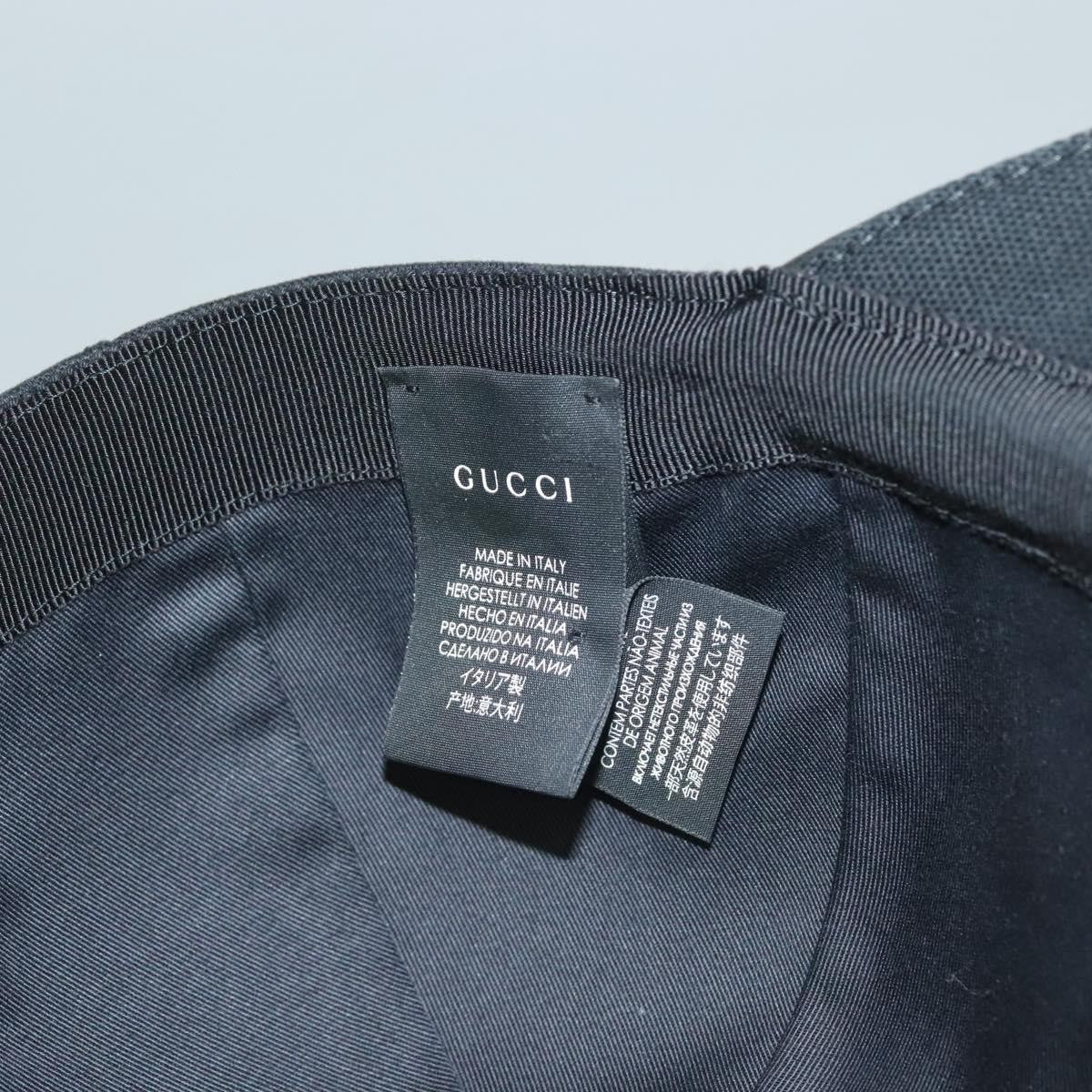Gucci Web Baseball Hat GG Canvas, BLACK, CANVAS, Head accessory