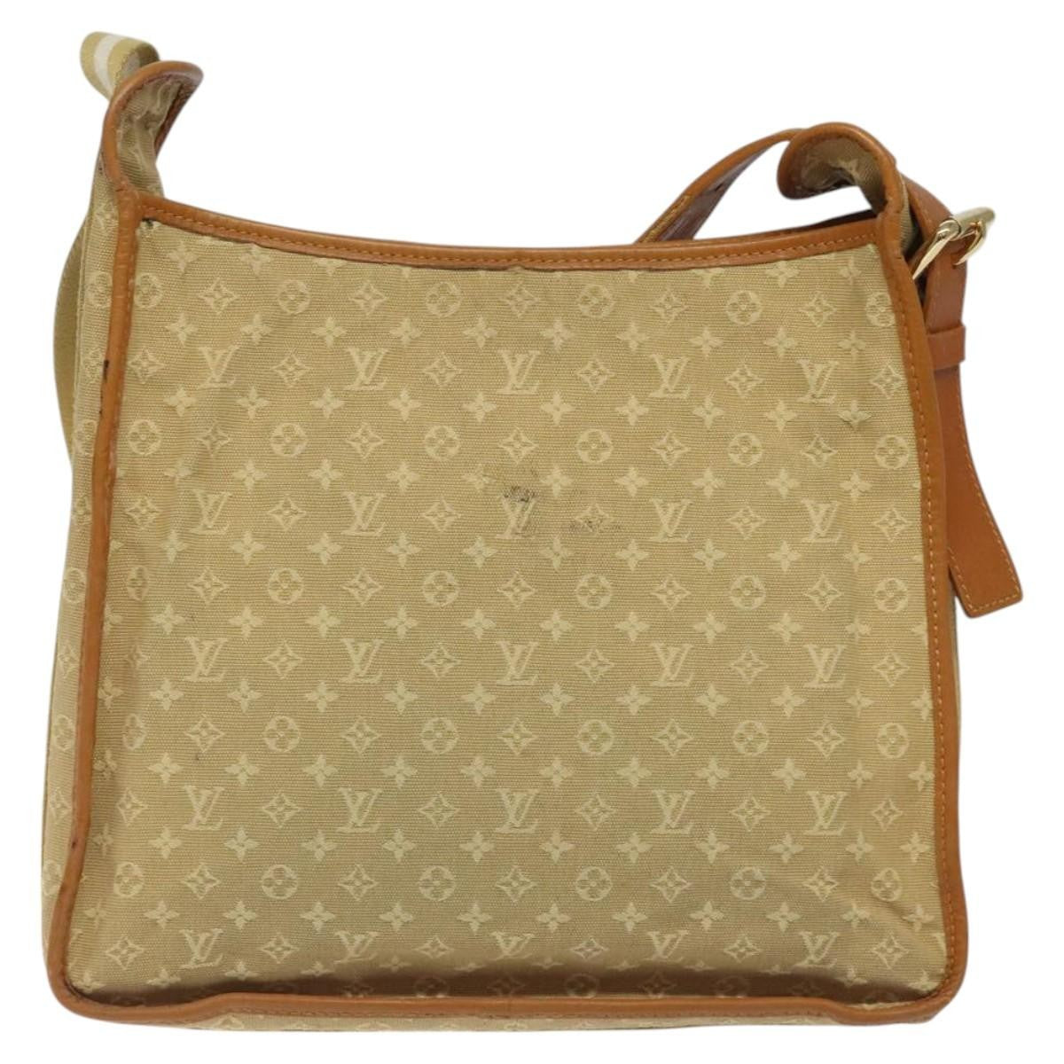 Louis Vuitton Mary Kate Messenger Bag Mini Lin, BEIGE, CANVAS, Crossbody bag