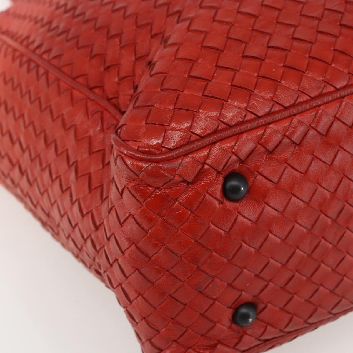 Bottega Veneta Intrecciato Tote Leather, ORANGE, LEATHER, Tote bag
