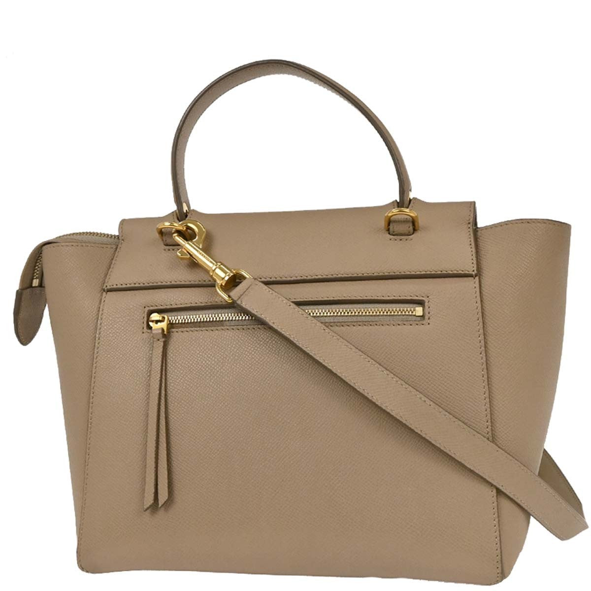 Celine Belt Bag Calfskin, BEIGE, LEATHER, Handbag