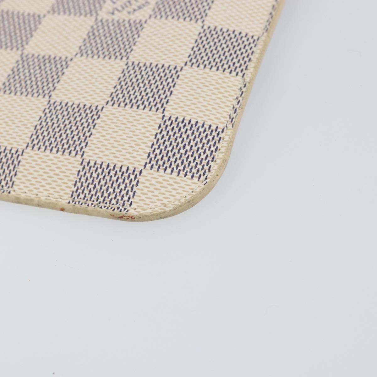 Louis Vuitton Neverfull Pochette Damier, BEIGE, CANVAS, Clutche & pouche