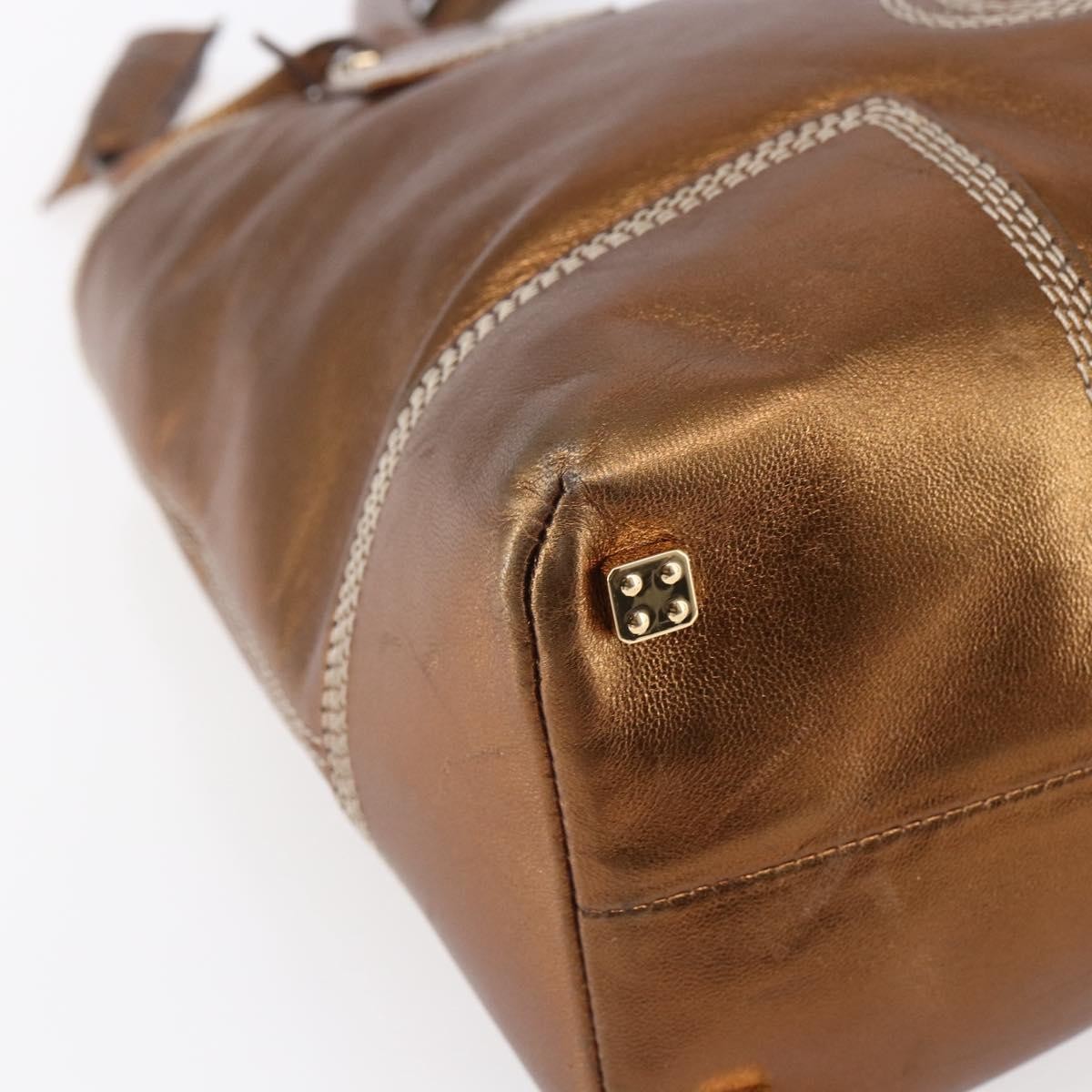 Loewe Vintage Anagram Tote Leather, METALLIC, LEATHER, Tote bag