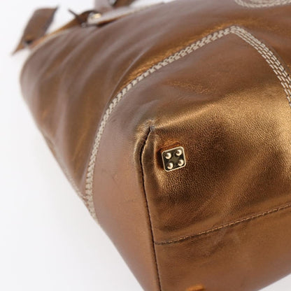 Loewe Vintage Anagram Tote Leather, METALLIC, LEATHER, Tote bag