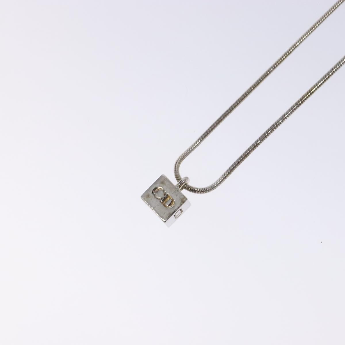 Christian Dior CD Logo necklace Metal, SILVER, METAL, Necklace