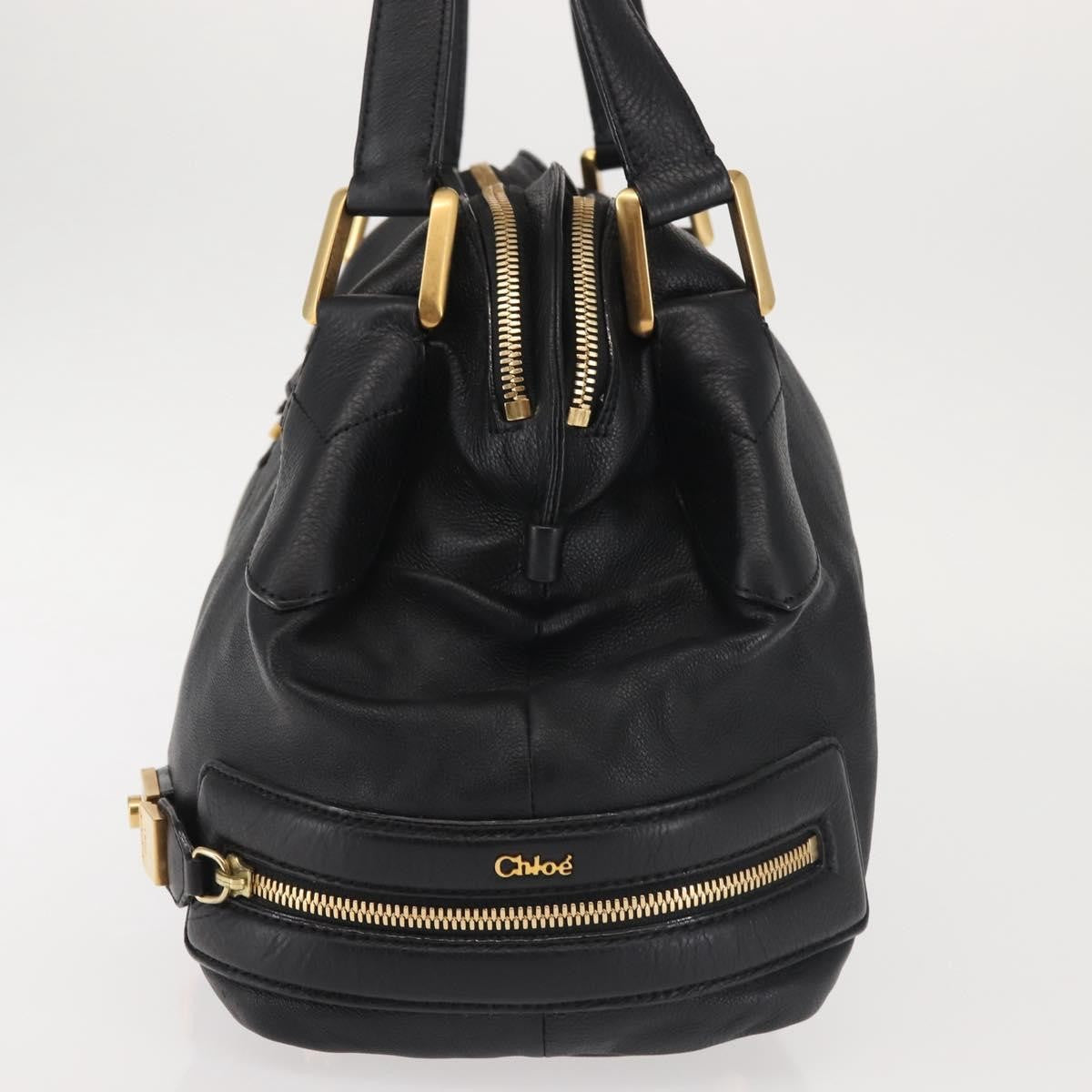Chloe Cary Satchel Leather, BLACK, LEATHER, Shoulder bag