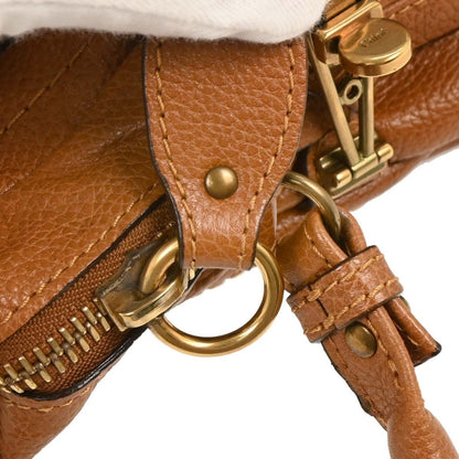 Chloe Paraty Top Handle Bag Leather, BROWN, LEATHER, Handbag