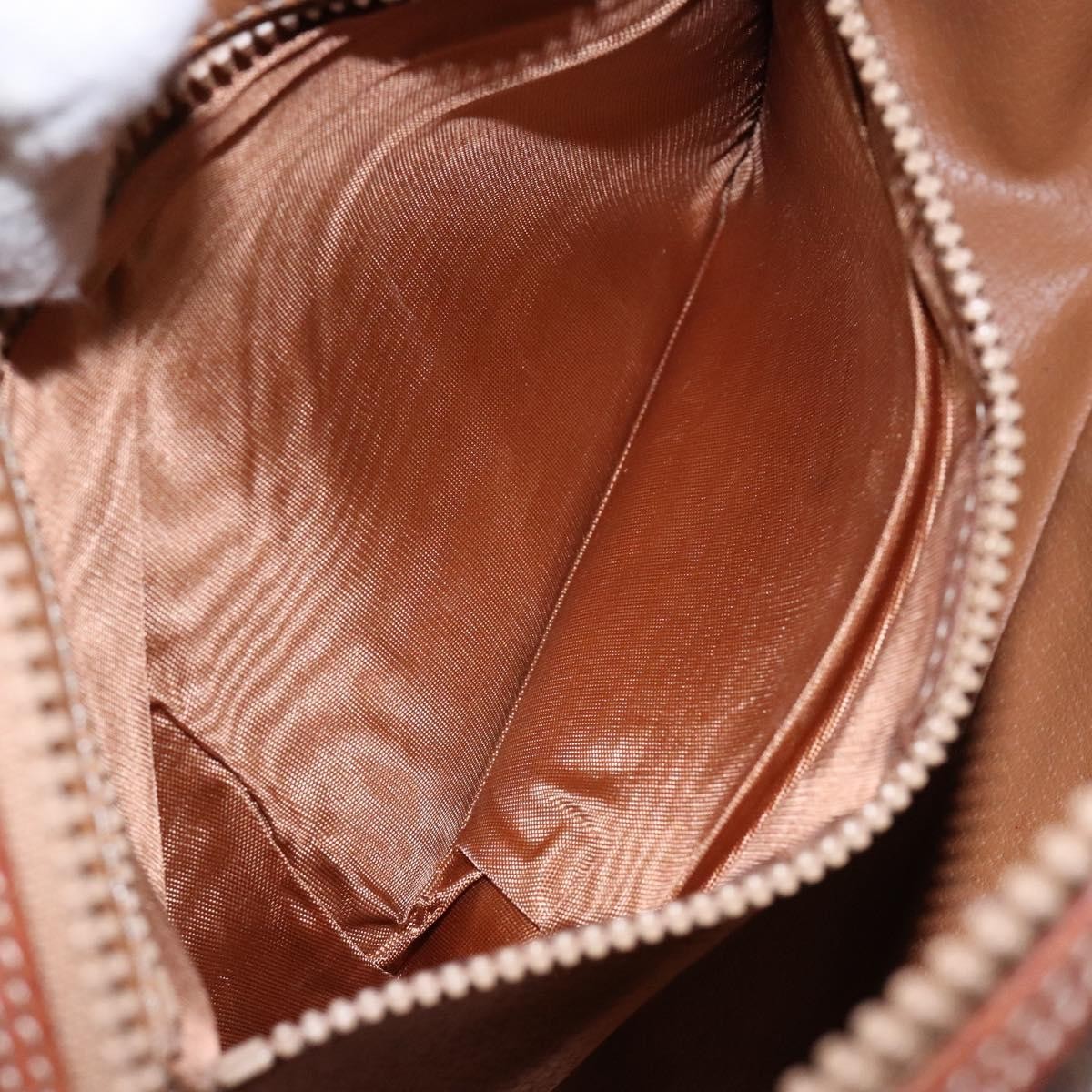 Celine Macadam Shoulder Bag PVC Leather, BROWN, CANVAS, Shoulder bag