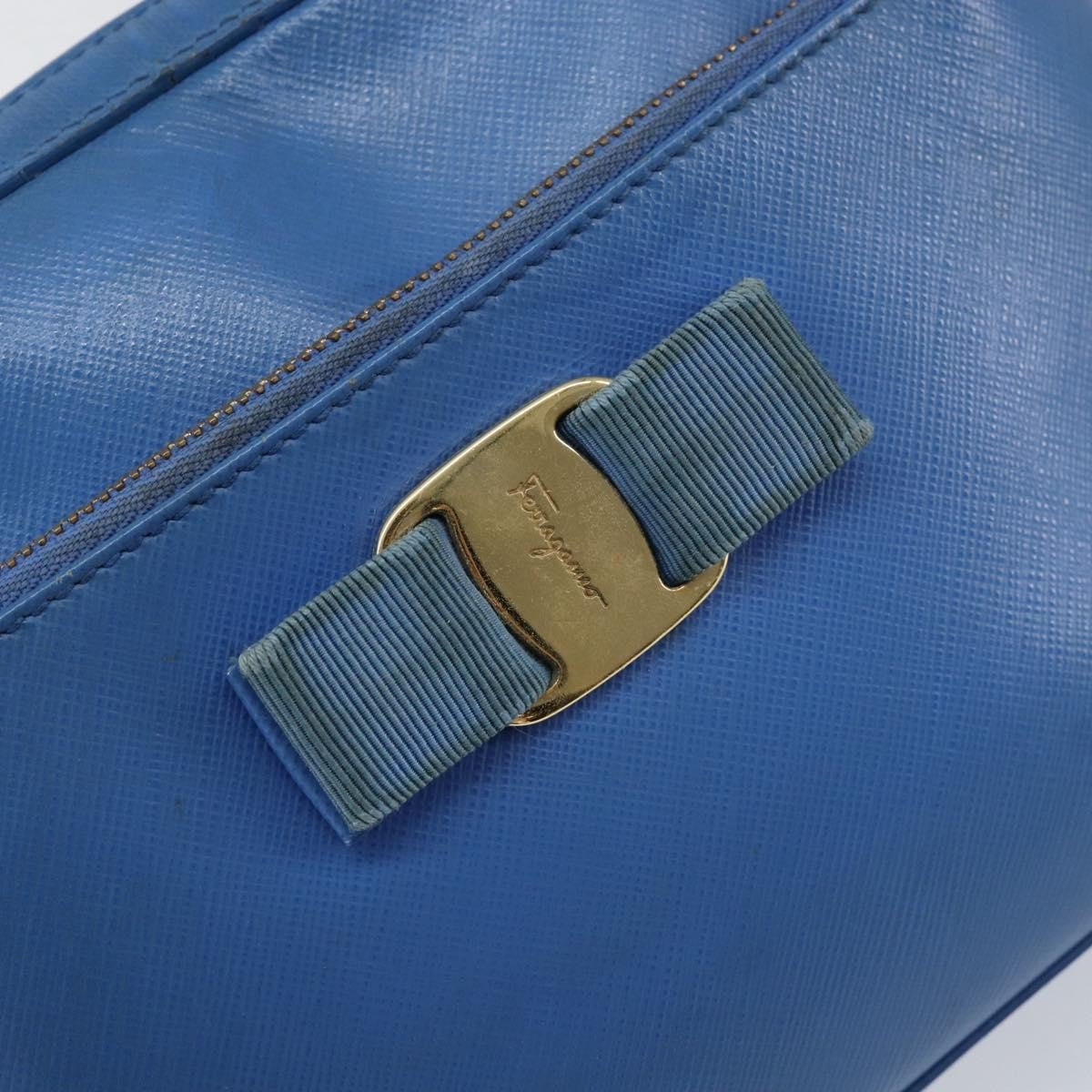 Salvatore Ferragamo Vala Chain Shoulder bag Leather, BLUE, LEATHER, Shoulder bag