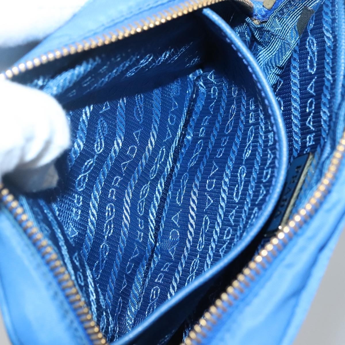 Prada Bow Camera Crossbody Bag Tessuto, BLUE, NYLON, Shoulder bag