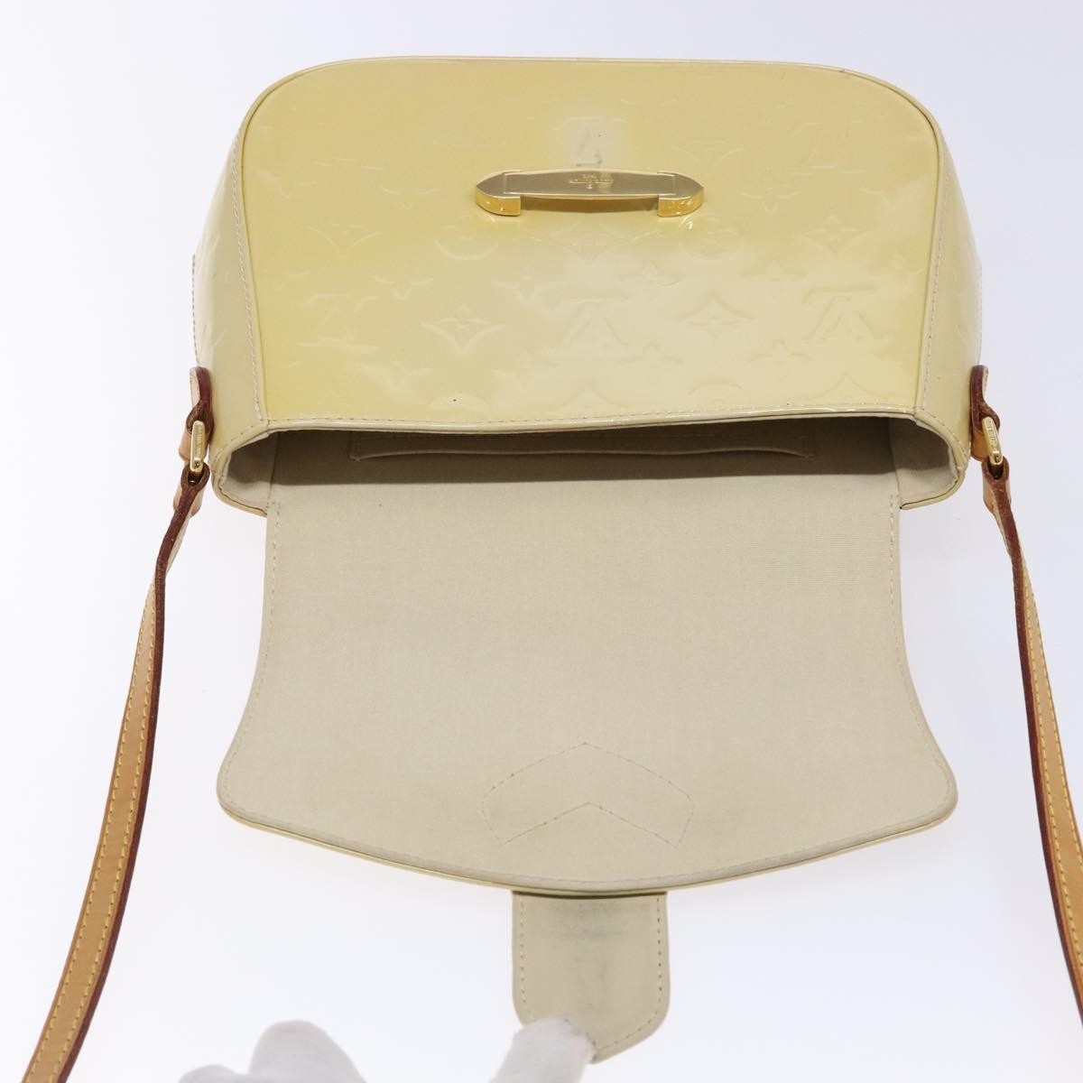 Louis Vuitton Bellflower Handbag Monogram Vernis, BEIGE, PATENT_LEATHER, Handbag