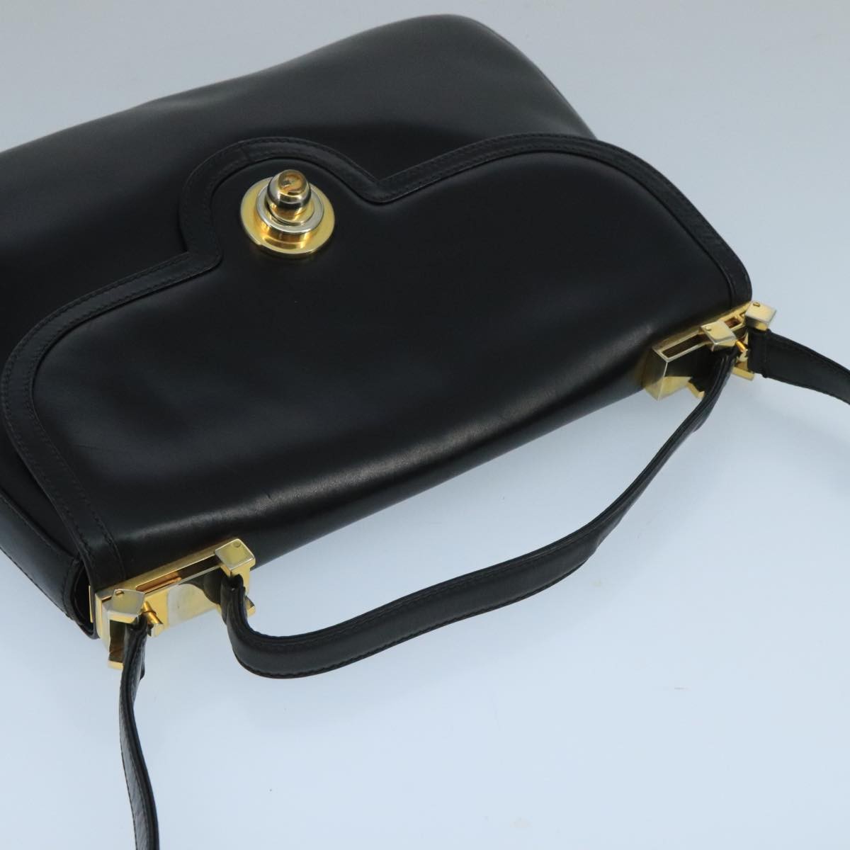 Gucci Vintage Shoulder Bag Leather, BLACK, LEATHER, Shoulder bag