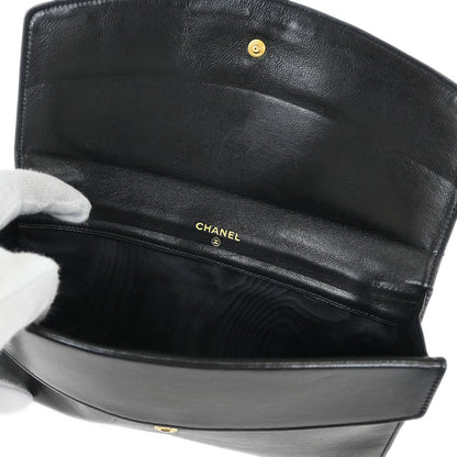 Chanel Vintage CC Flap Wallet Leather, BLACK, LEATHER, Wallets