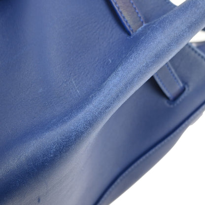 Celine Phantom Tie Cabas Tote Leather, BLUE, LEATHER, Tote bag