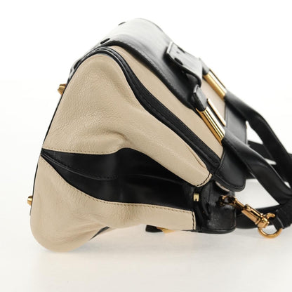 Chloe Alice Satchel Leather, WHITE, LEATHER, Handbag