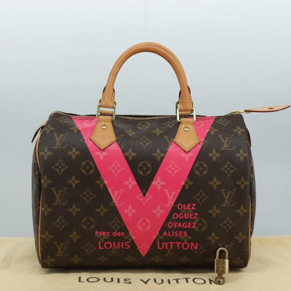 Louis Vuitton Speedy Handbag Limited Edition V Monogram Canvas, BROWN, CANVAS, Handbag