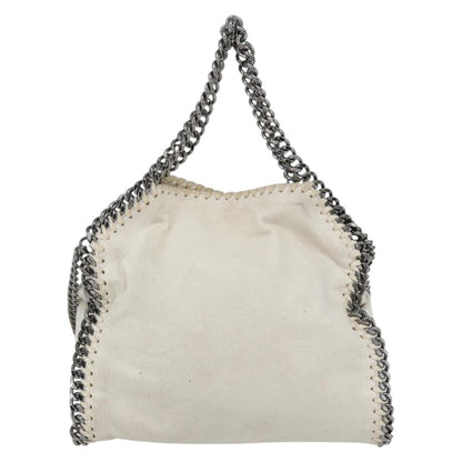 Stella McCartney Falabella Fold Over Crossbody Bag Shaggy Deer, WHITE, POLYESTER, Handbag