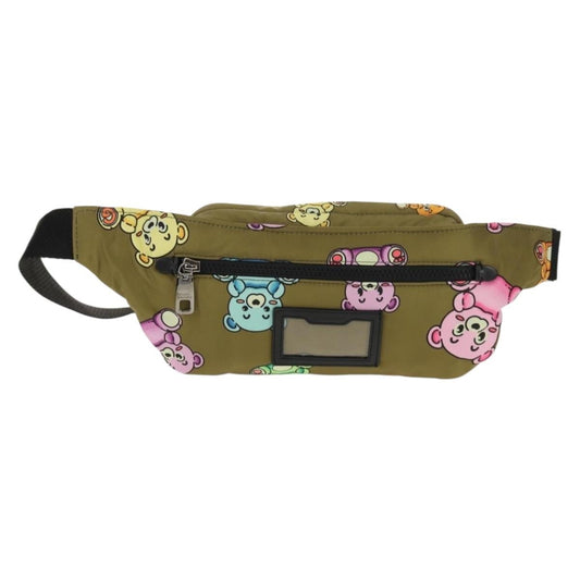 Dolce & Gabbana Logo Waist Bag Printed Nylon, Khaki, Nylon, Shoulder Bag