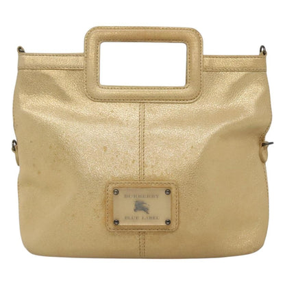 Burberry Blue Label Tote Bag Leather, GOLD, LEATHER, Tote bag