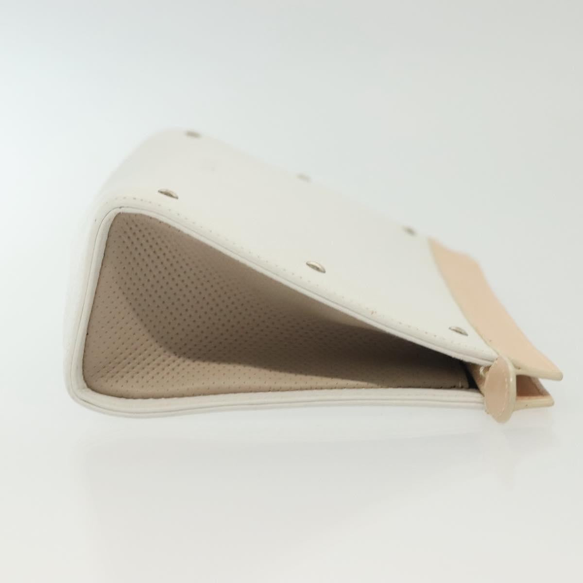 Loewe Flat Zip Pouch Leather, WHITE, LEATHER, Clutche & pouche