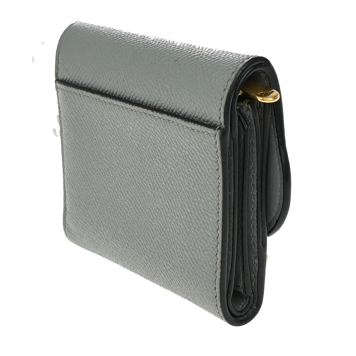 Christian Dior Saddle Trifold Flap Wallet Leather, BLUE, LEATHER, Wallets