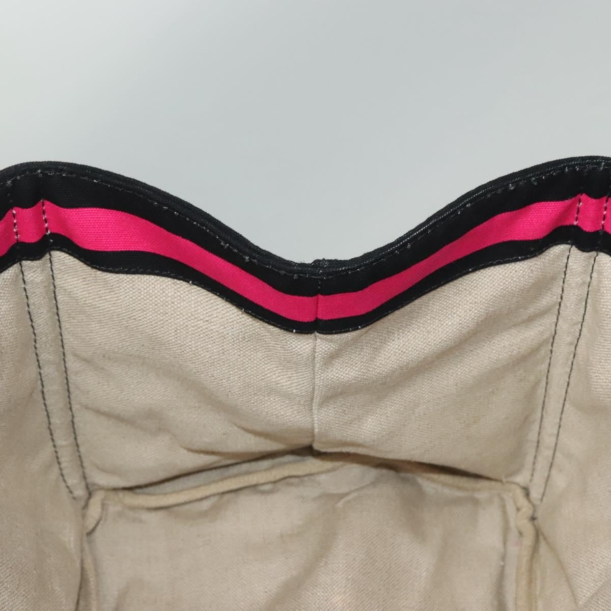 Prada Canapa Open Tote Canvas, BLACK, CANVAS, Tote bag