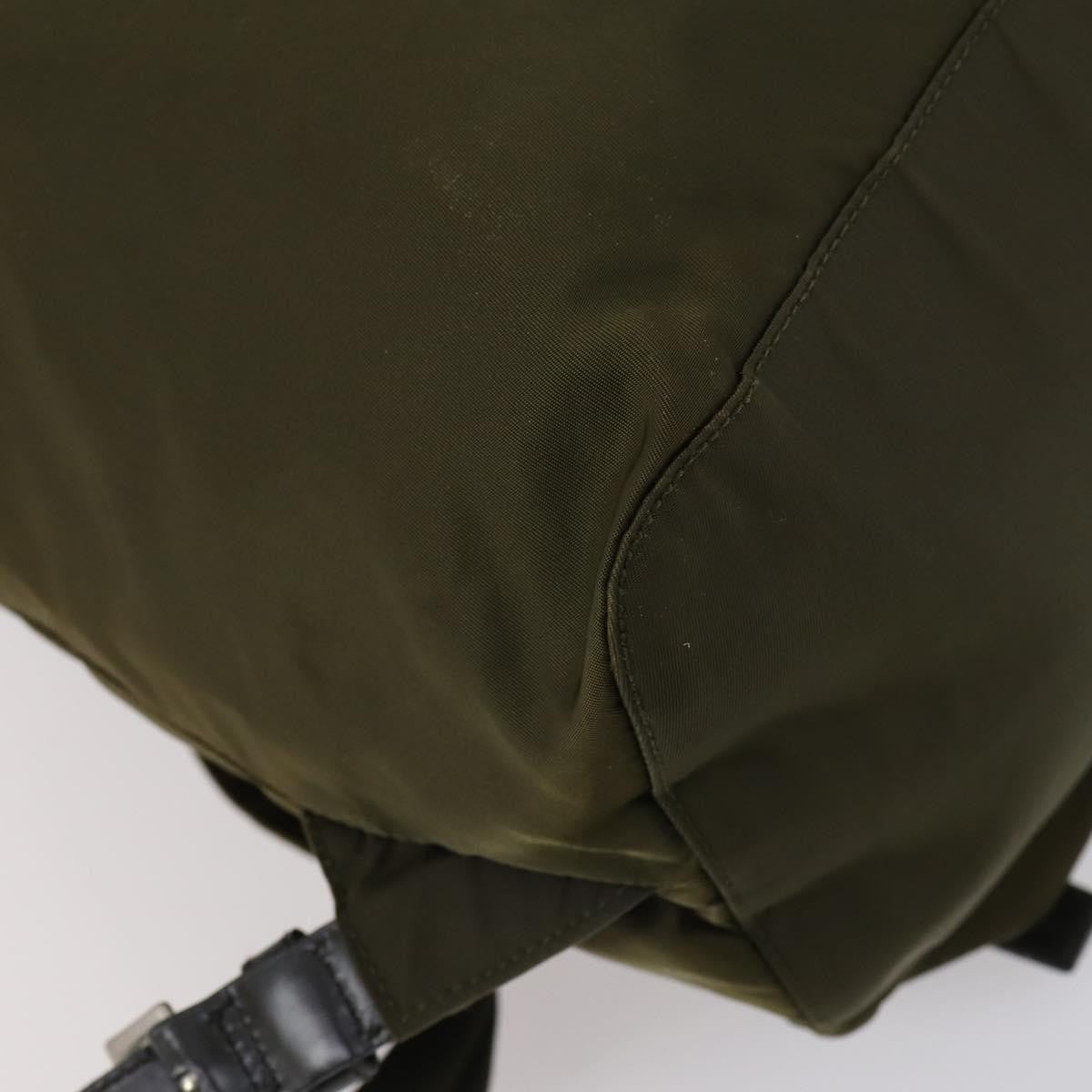 Prada Double Front Pocket Backpack Tessuto, KHAKI, NYLON, Backpack