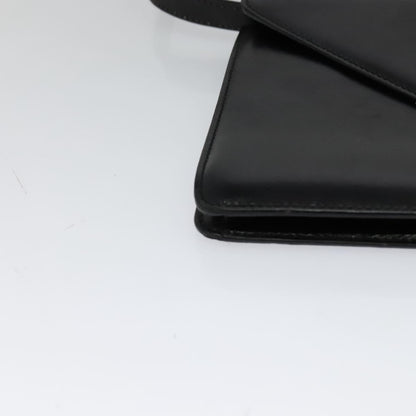 Celine Envelope Shoulder Bag Leather, BLACK, LEATHER, Shoulder bag