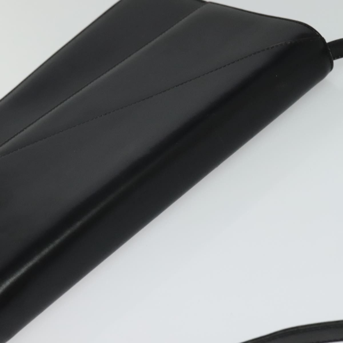 Gucci Vintage Flap Shoulder Bag Leather, BLACK, LEATHER, Shoulder bag