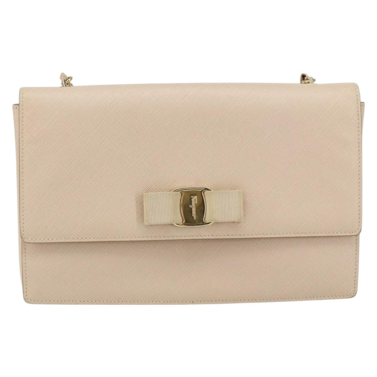 Salvatore Ferragamo Vala Chain Shoulder bag Leather, PINK, LEATHER, Shoulder bag