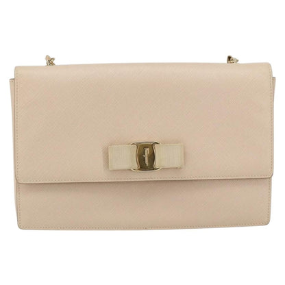 Salvatore Ferragamo Vala Chain Shoulder bag Leather, PINK, LEATHER, Shoulder bag