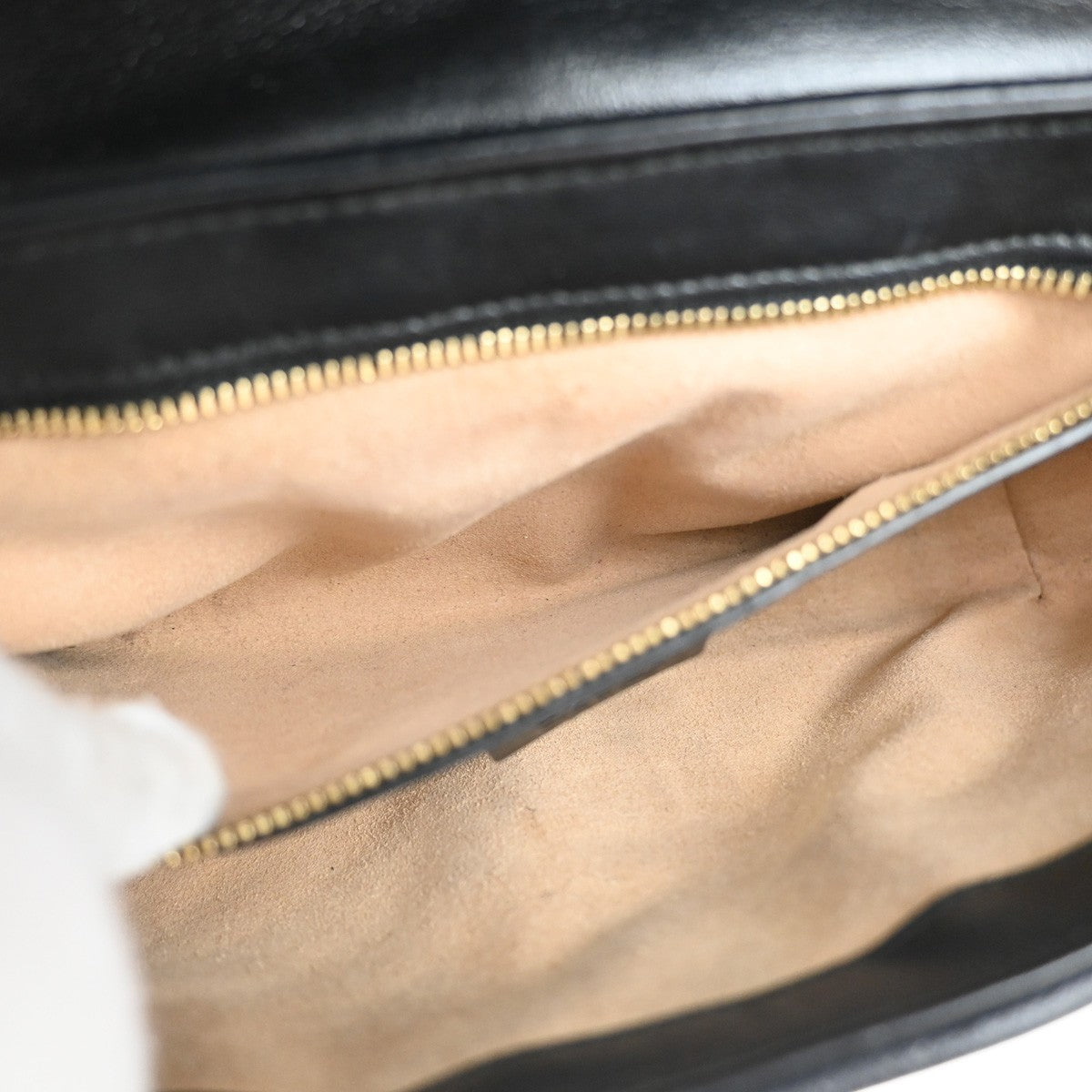 Gucci GG Marmont Flap Bag Diagonal Quilted GG Canvas with Leather, BROWN, CANVAS, Handbag