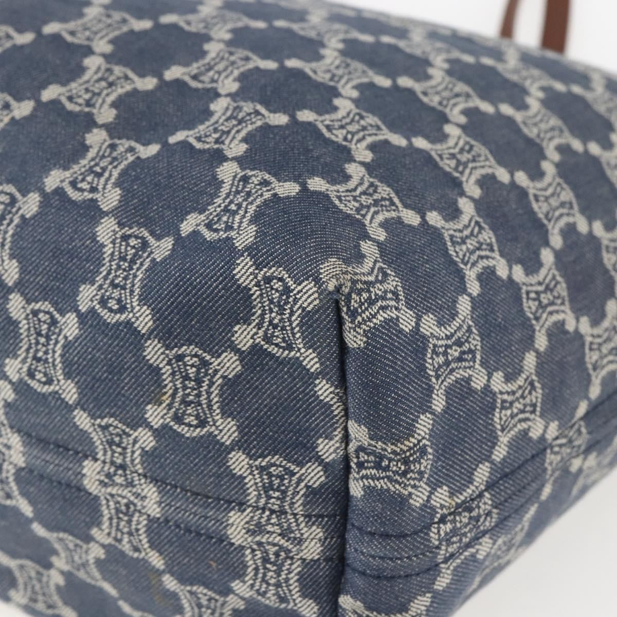 Celine Vintage Macadam Tote bag Canvas, BLUE, CANVAS, Tote bag