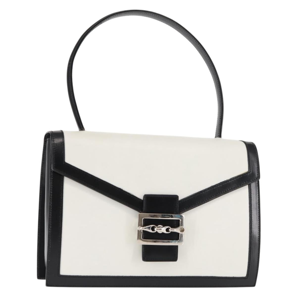 Celine Handbag Leather, WHITE, LEATHER, Handbag