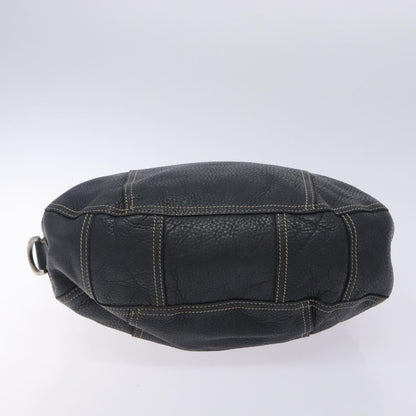 Prada Vintage Shoulder Bag Leather, NAVY, LEATHER, Shoulder bag