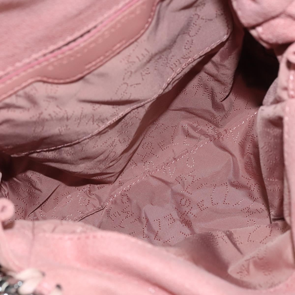 Stella McCartney Falabella Fold Over Crossbody Bag Shaggy Deer, PINK, POLYESTER, Shoulder bag