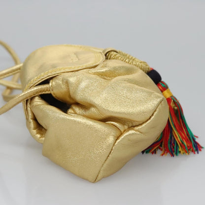 Loewe Vintage Crossbody Leather, GOLD, LEATHER, Shoulder bag