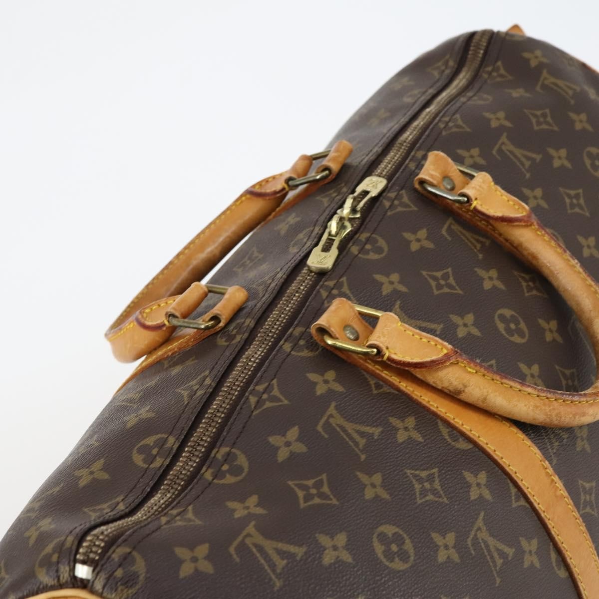 Louis Vuitton Keepall Bag Monogram Canvas, BROWN, CANVAS, Travel bag