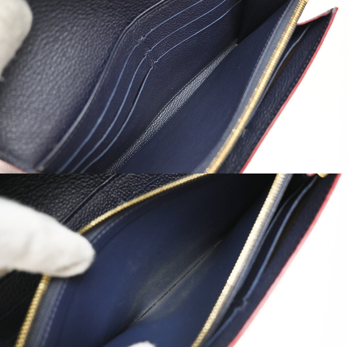 Louis Vuitton Sarah Wallet NM Monogram Empreinte Leather, BLUE, LEATHER, Wallets