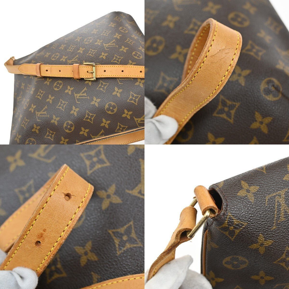 Louis Vuitton Musette Salsa Handbag Monogram Canvas, BROWN, LEATHER, Shoulder bag