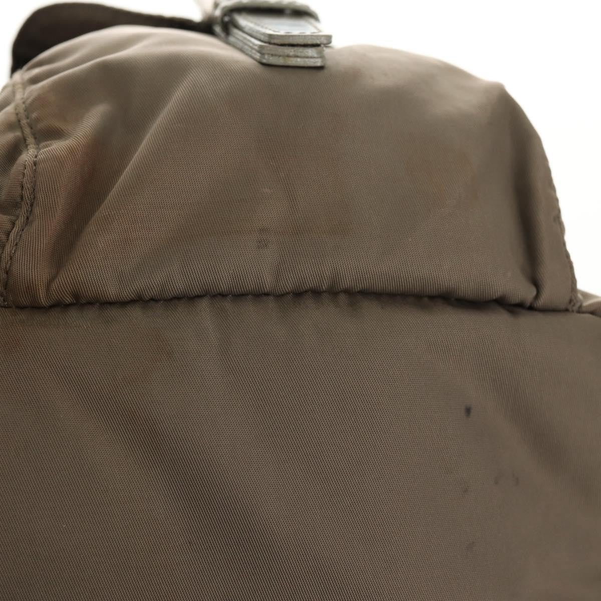 Prada Vela Double Front Pocket Backpack Tessuto with Saffiano Leather, GRAY, NYLON, Backpack