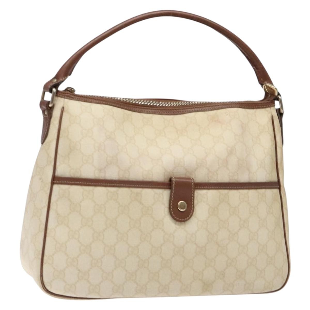 Gucci GG supreme handbag GG canvas, WHITE, PVC, Handbag