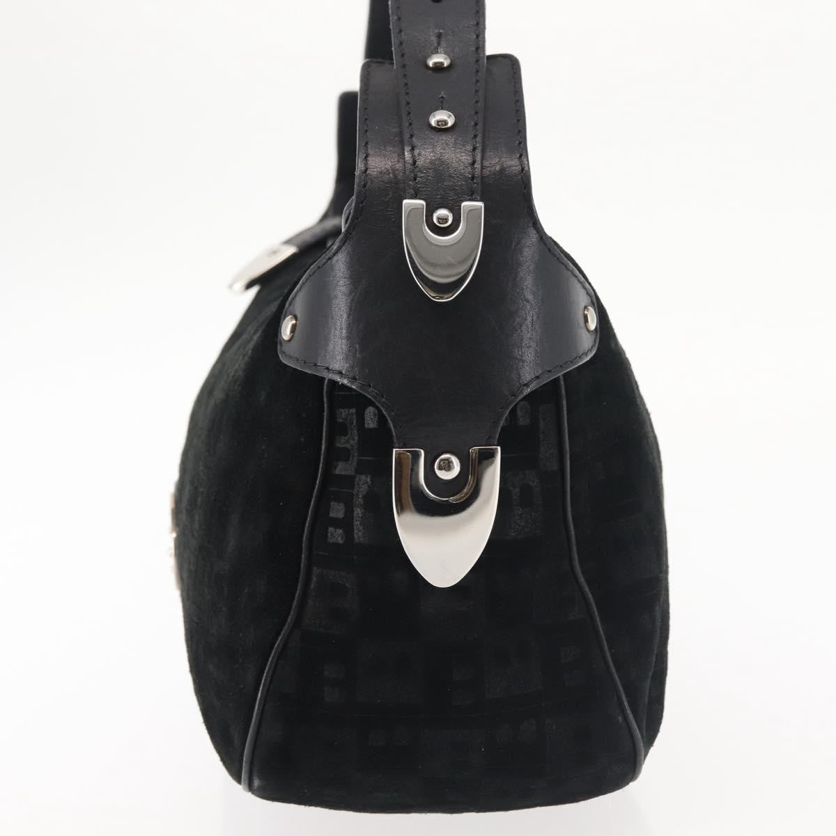 Bally Vintage Shoulder Bag Suede, BLACK, SUEDE, Shoulder bag