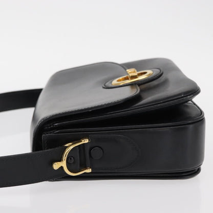 Celine Horse Carriage Shoulder bag Leather, BLACK, LEATHER, Shoulder bag