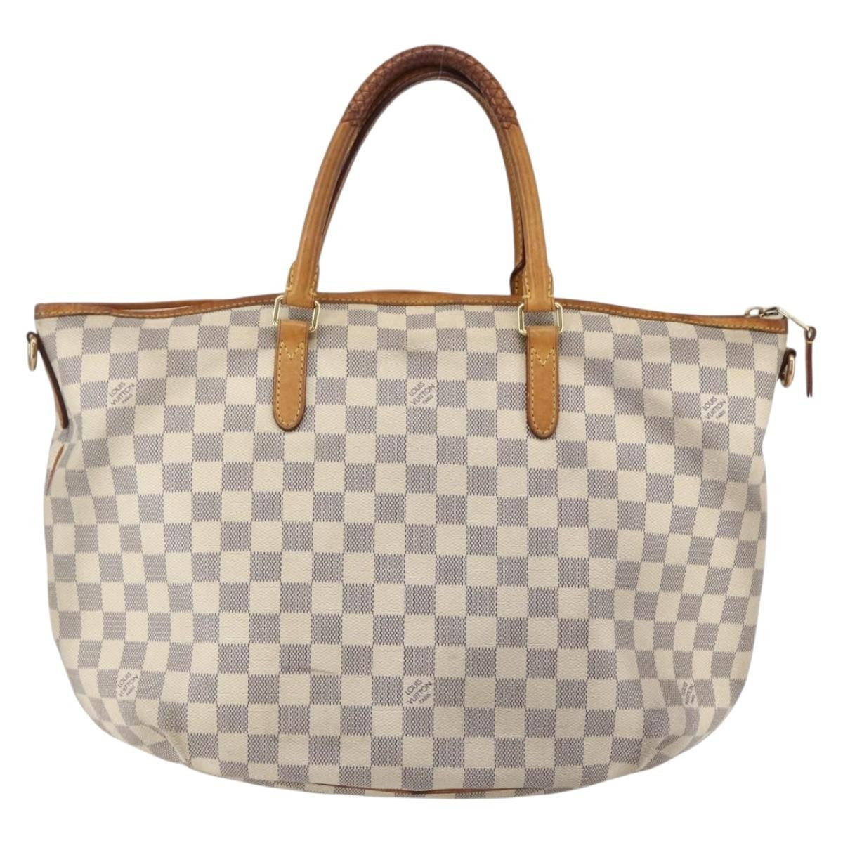 Louis Vuitton Riviera Handbag Damier, WHITE, CANVAS, Handbag