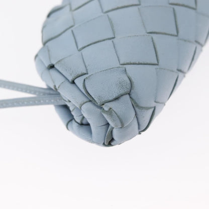 Bottega Veneta The Pouch Intrecciato Nappa, BLUE, LEATHER, Clutche & pouche