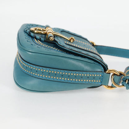 Gucci Snaffle Bit Crossbody Bag Leather, BLUE, LEATHER, Crossbody bag