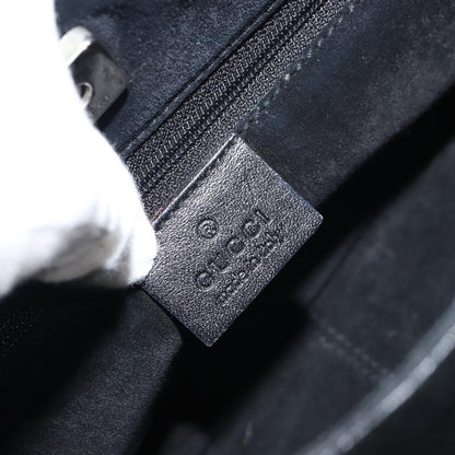 Gucci Vintage Bamboo Handle Bag Suede, BLACK, SUEDE, Handbag