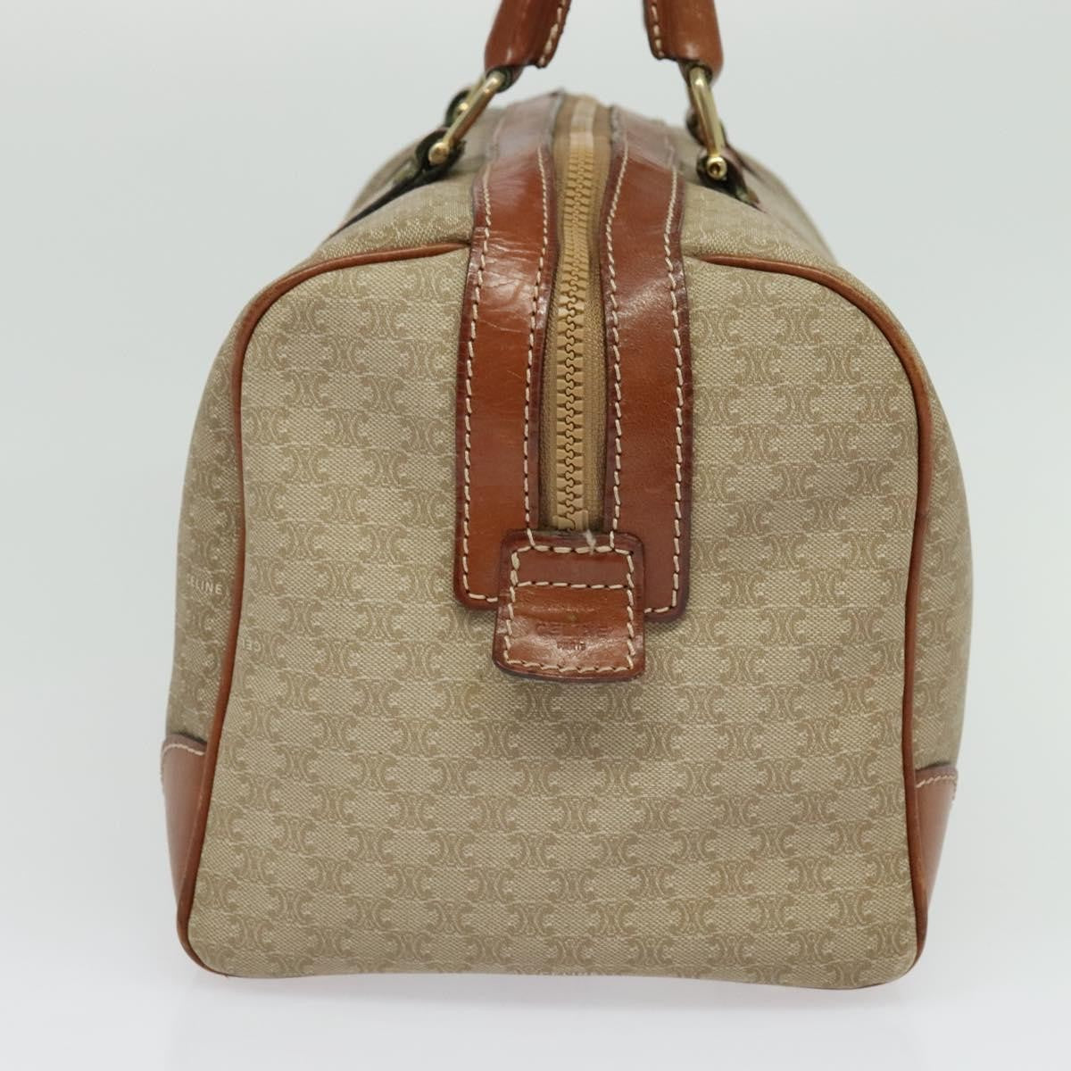 Celine Vintage Duffle Bag Macadam Coated Canvas, BEIGE, CANVAS, Travel bag