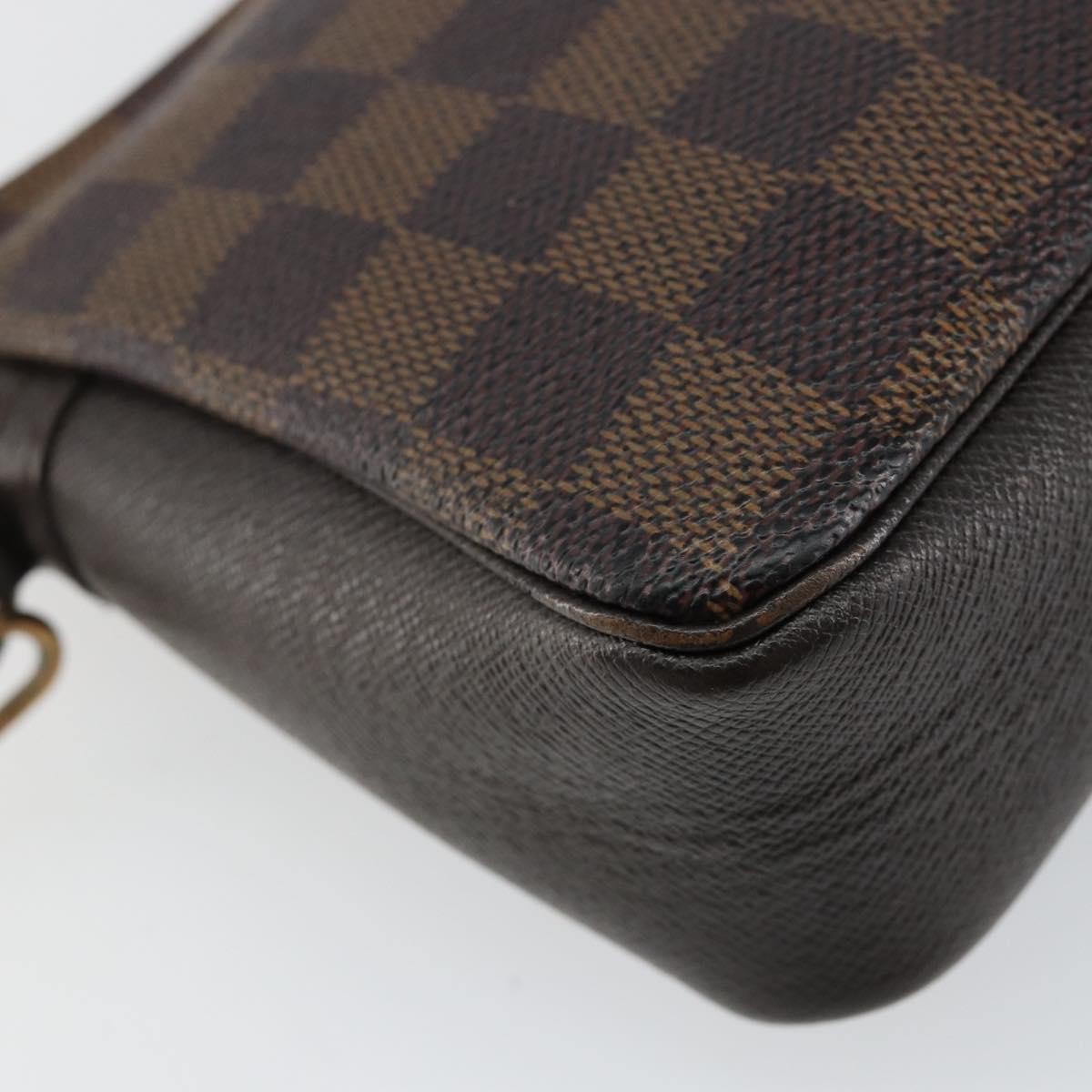 Louis Vuitton Trousse Make Up Bag Damier Canvas, BROWN, CANVAS, Clutche & pouche