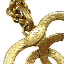 Chanel CC Heart Pendant Necklace Metal, GOLD, GOLD_PLATED, Necklace